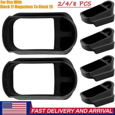 2/4/8pcs Heavy Duty Mag Sleeve Adapter FOR Glock 17 magazine to fit w/ Glock 19