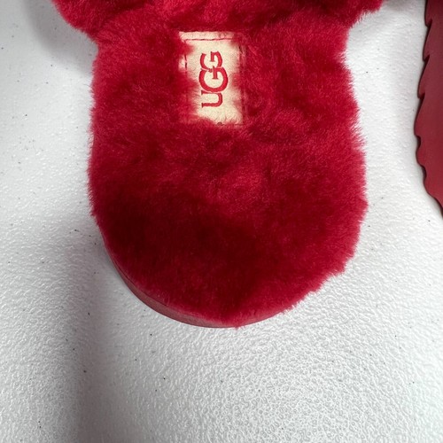 Sandalias UGG Super Fluff Plataforma Para Mujer 7 Rojo 1121751 Correa Elástica - Imagen 12 de 17