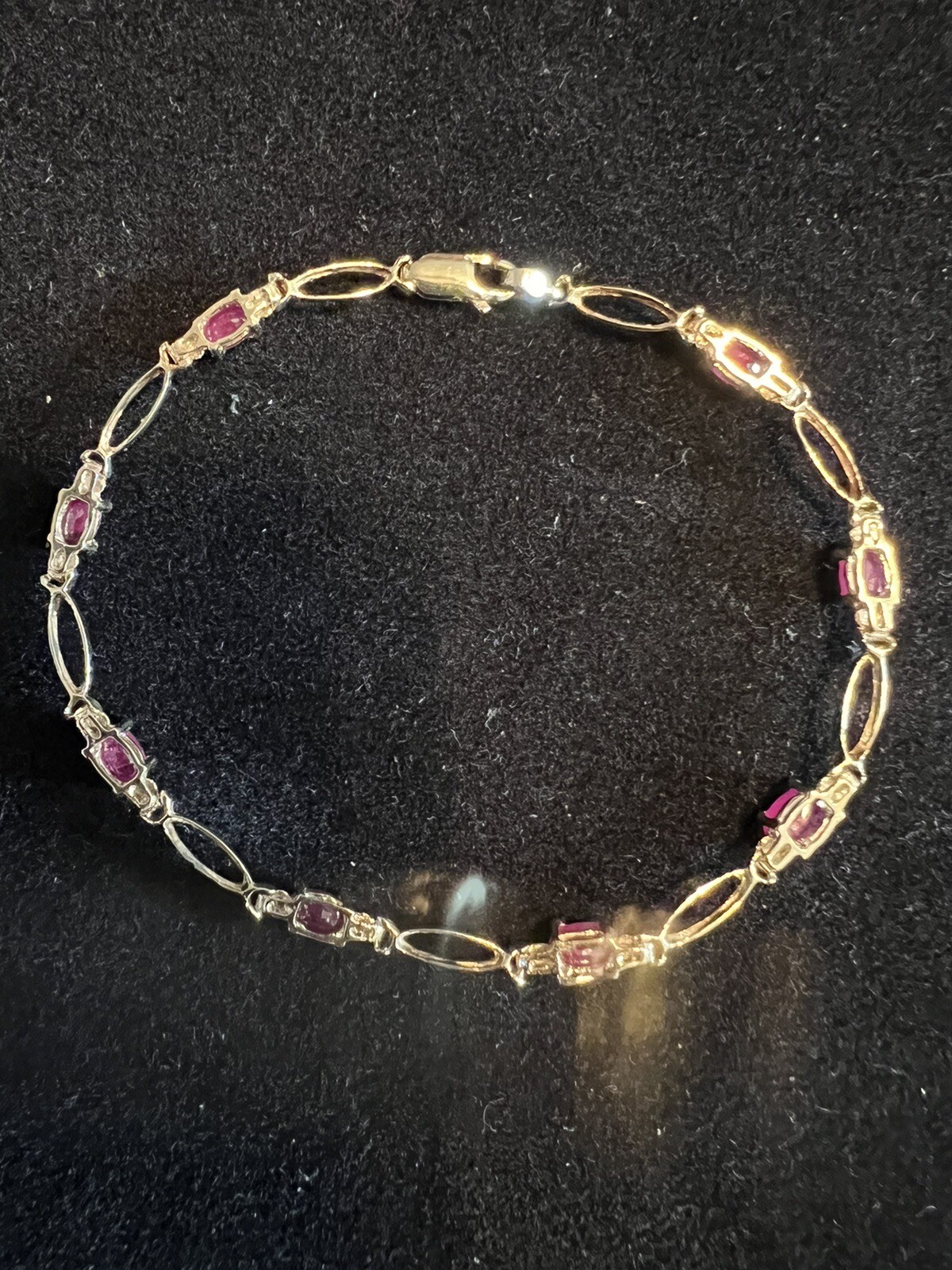 10k Yellow Gold Ruby Bracelet eBay
