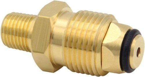 Soft Nose POL Propane Male Fitting Gas Tank Adapter with 1/4" NPT Male LP Tank - Picture 5 of 5