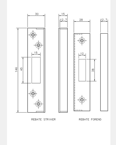 ERA Fortress 5 Lever Sashlock / Deadlock Rebate Kit 67-79mm Case - Picture 13 of 15
