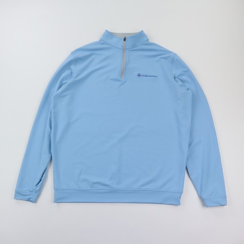 Peter Millar 1/4 Zip Pullover Shirt Top Mens Large Columbia University Blue Golf - 第 1/11 張圖片