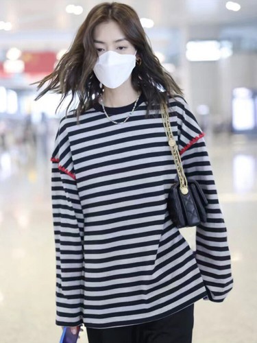 Lemaire Striped long-sleeved T-shirt crew-neck top - 第 3/13 張圖片