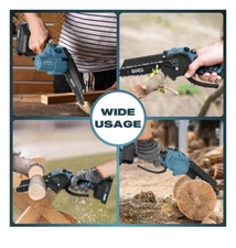 Mini Chainsaw Cordless 8 Inch, Blue