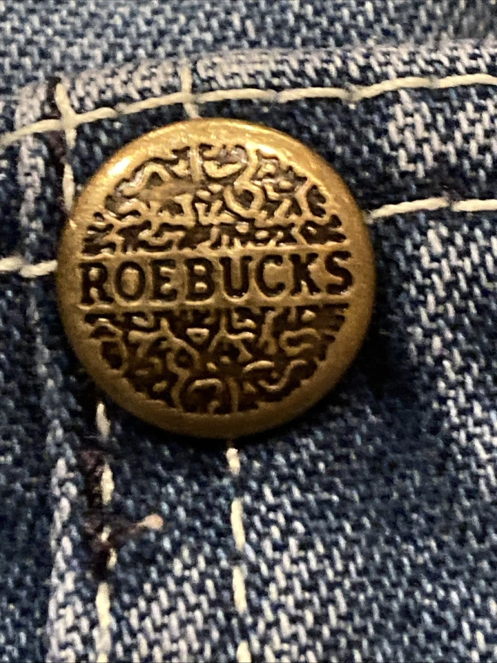 Mono vaquero azul vintage Roebucks para hombre 34 x 30 EE. UU. Sears Farm Ranch Foto 2 de 4