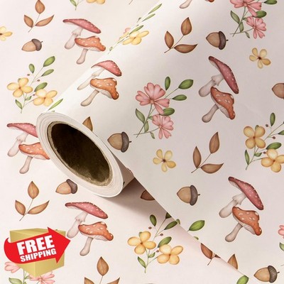 WRAPAHOLIC Mushroom Wrapping Paper Mini Roll