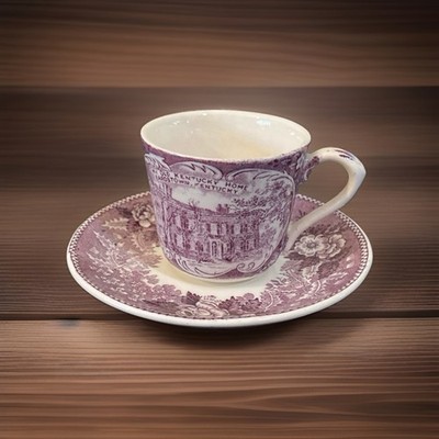 STAFFORDSHIRE WARE ADAMS My Old Kentuck Home Stephen Collins Foster'' Cup/Saucer