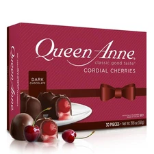 Dark Chocolate Covered Cordial Cherries 19.8 oz 30-Piece Gift Box Holiday