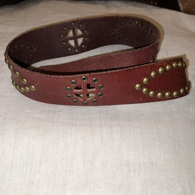 Linea Pelle wide leather belt Aspen Wide Cognac Leather & Hair-Calf Belt | Linea Pelle main image 4