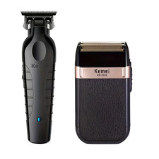 (Double) Kemei 2296 & Foil Electric Hair Trimmers Professional Cutting Machine