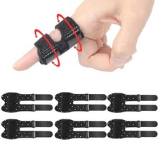 Trigger Thumb Splints, Breathable Finger Splint, Black 6pcs Short 6
