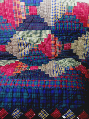#ad #ad New Vintage 90s Pem America Quilt Scalloped Patchwork Rustic Cabin Lodge 100x90 $96.69