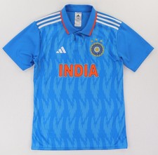 India National Team Jersey Mens Medium Blue Cricket Adidas AEROREADY Polo