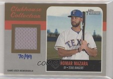 2019 Topps Heritage Clubhouse Collection Relics Gold 70/99 Nomar Mazara 5w7