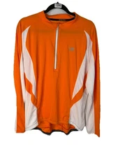 Nishiki Bike Cycling Jersey Mens M White Neon Orange Pullover  Zip Pockets XL