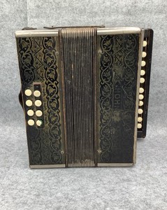 HOHNER Vintage Accordion Black Gold Decorative- **SOLD AS IS**