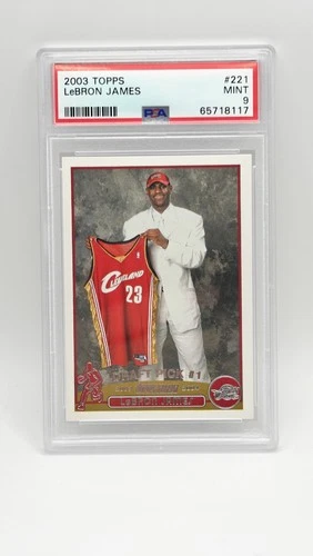 2003-04 Topps LeBron James Rookie RC #221 Cavaliers PSA 9