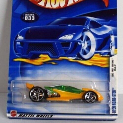 2002 Hot Wheels Open Roadster Car First Editions #33 21/42 Yellow Green 1:64 NEW - Picture 10 of 11