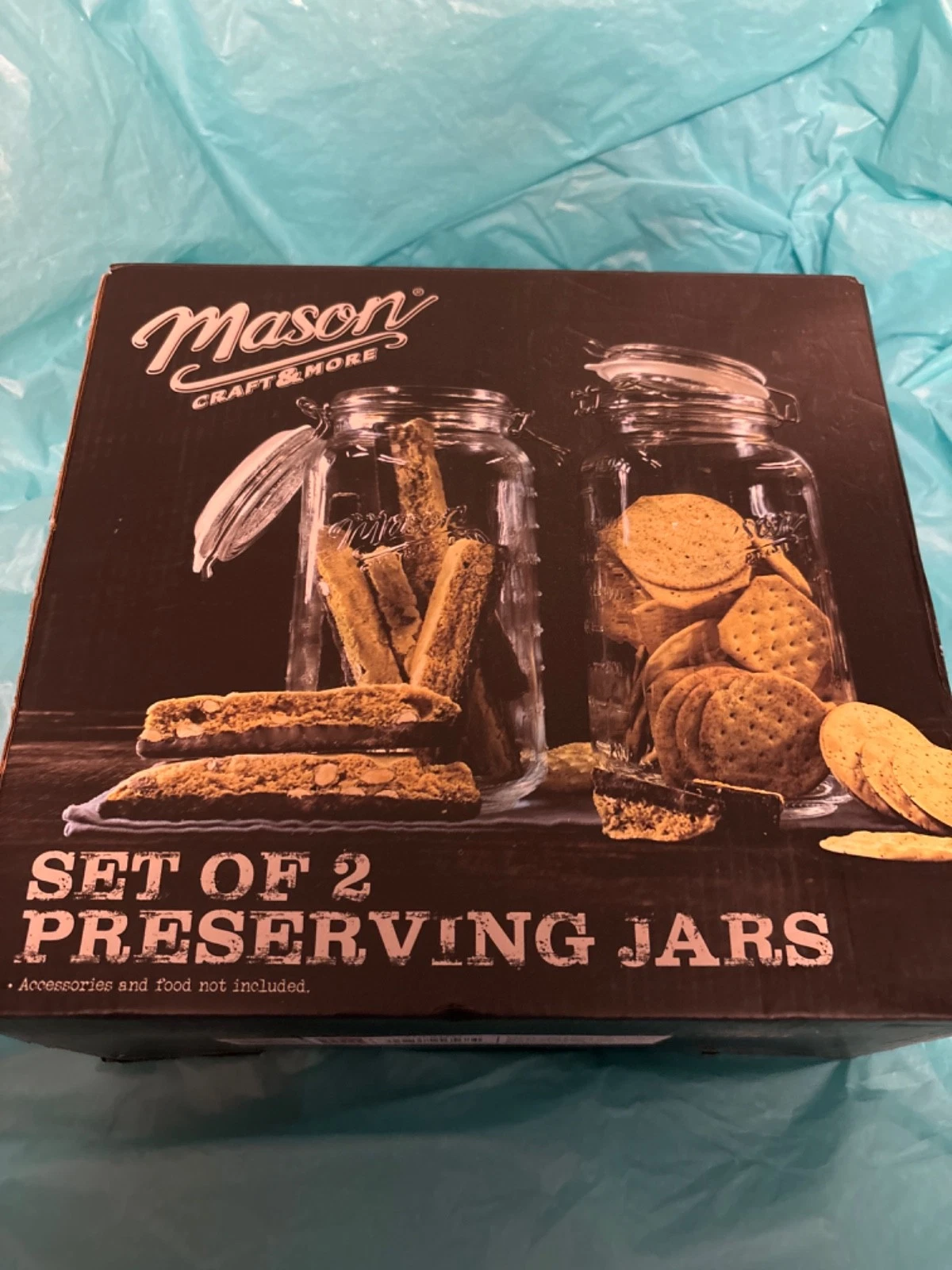 Mason Craft And More 70oz Glass Preserving Jars Set of 2