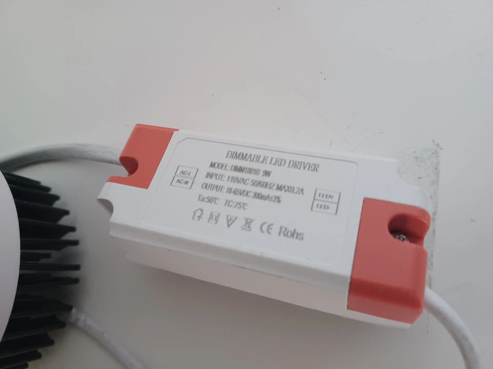 3.35inch LED Dimmable Downlight, 9W COB Recessed Ceiling Light, Daylight Whit... - Image 2 of 4