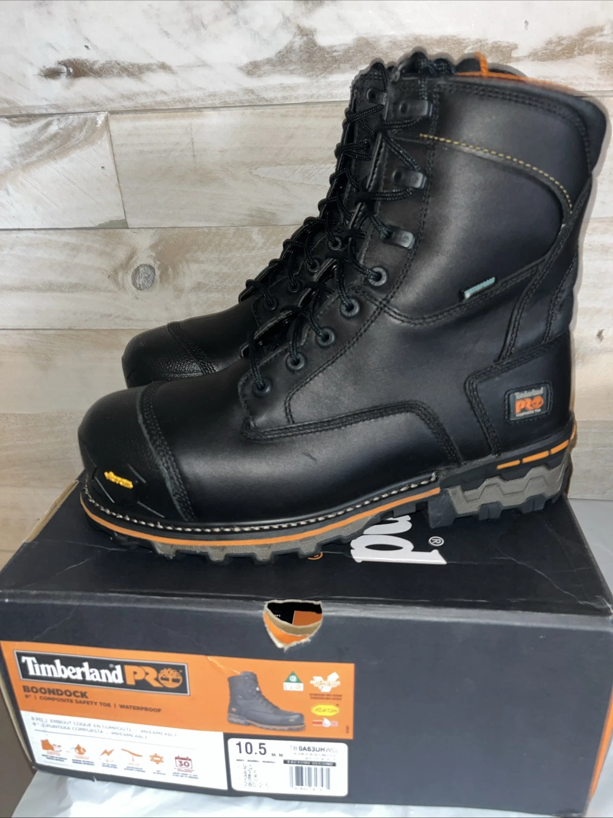 Man's Boots Timberland PRO Boondock 8" Composite Safety Toe Waterproof - US 15