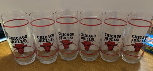 CHICAGO BULLS VINTAGE NBA BULLS LOGO 16 oz. BICCHIERE DA BERE AUTENTICO JORDAN (6) - Foto 1 di 3