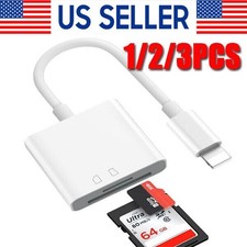 TF SD Card Adapter Camera Reader 2 In 1 For iPhone 14 13 12 11 X XS XR 8 7 iPad