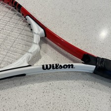 Wilson Roger Federer 110 Tennis Racquet 4 1/2" Power Strings Wilson Overgrip -L4
