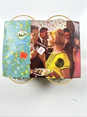 Vintage, Libby Glassware, Beautiful, Set Brand New In The Box ,4 Pack 10oz￼