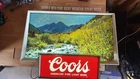 Vintage Coors Banquet Beer Rocky Mountain Stream Motion Lighted Sign -