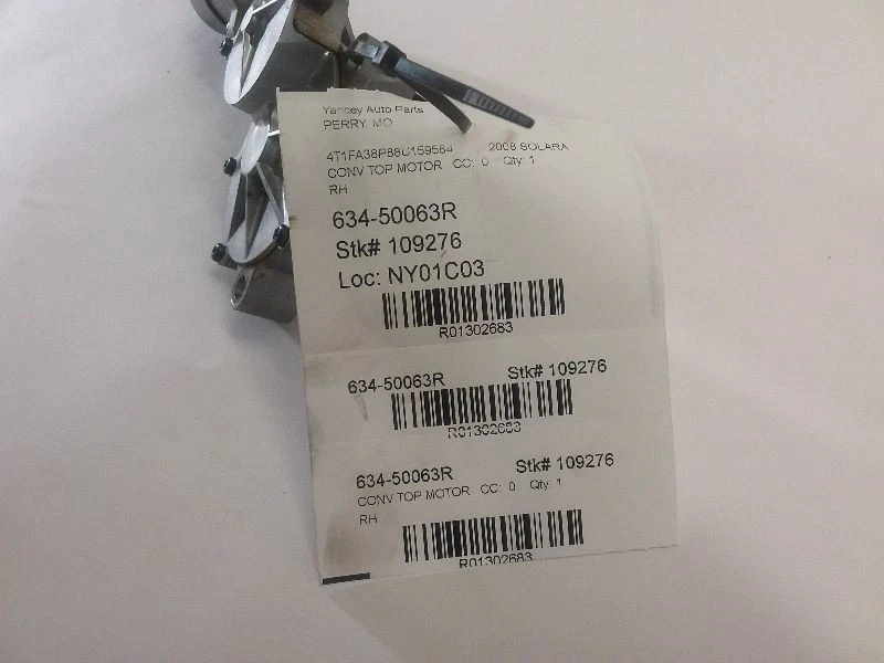 2004-2008 TOYOTA SOLARA LH Driver Left Convertible Top Motor 8574033010 - Image 3 of 4