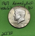 1967 Kennedy Half Dollar 50c BU 40% Silver Uncirculated Coin See Pictures