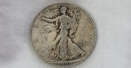 1929 S Walking Liberty Half Dollar in Fine Condition