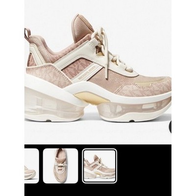 Michael Kors Olympia Pink Platform Sneakers
