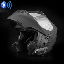 Modular Flip Up Modular Bluetooth Motorcycle Helmet Motorbike Crash Helmet DOT