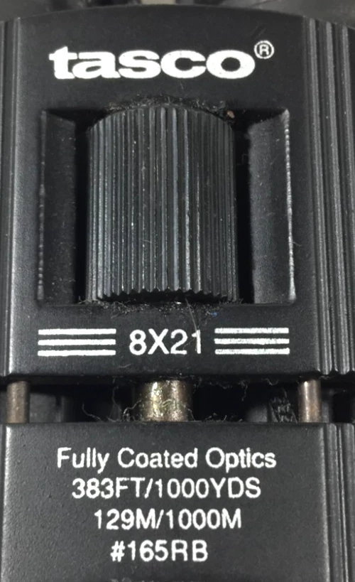 Tasco Binoculars 8x21 Model 165RB 367FT/1000YDS With Case (Broken Zipper) - Image 2 of 4