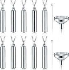 10 Pcs Urn Necklace for Ashes Stainless Steel Cremation Keepsake Jewelry Pendant