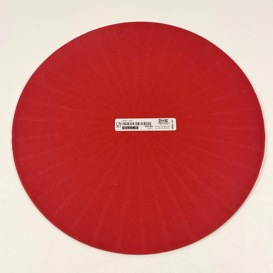 IKEA PANNA Red Placemat 14.5" 003.511.49 Round Circle Set of 2 NEW w/ Tags - Image 3 of 4