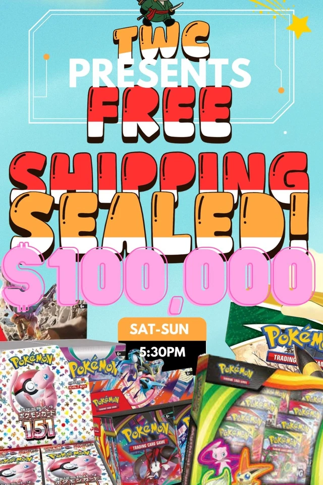 FREE SHIPPING | $100K SINGLES, SEALED & SLABS | SAT+SUN SPECIAL | $1 STARTS
