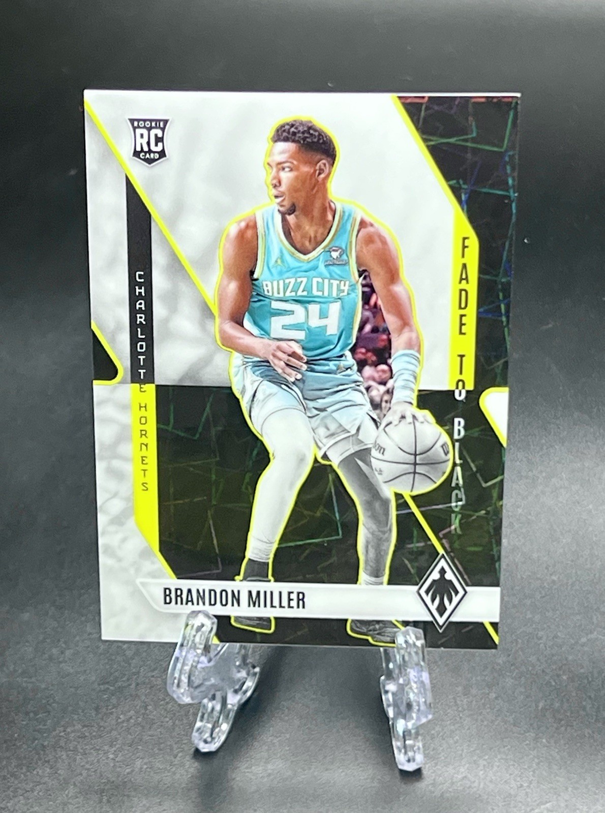 2023 Panini Phoenix Fade to Black White Lazer Brandon Miller SP /150 Hornets