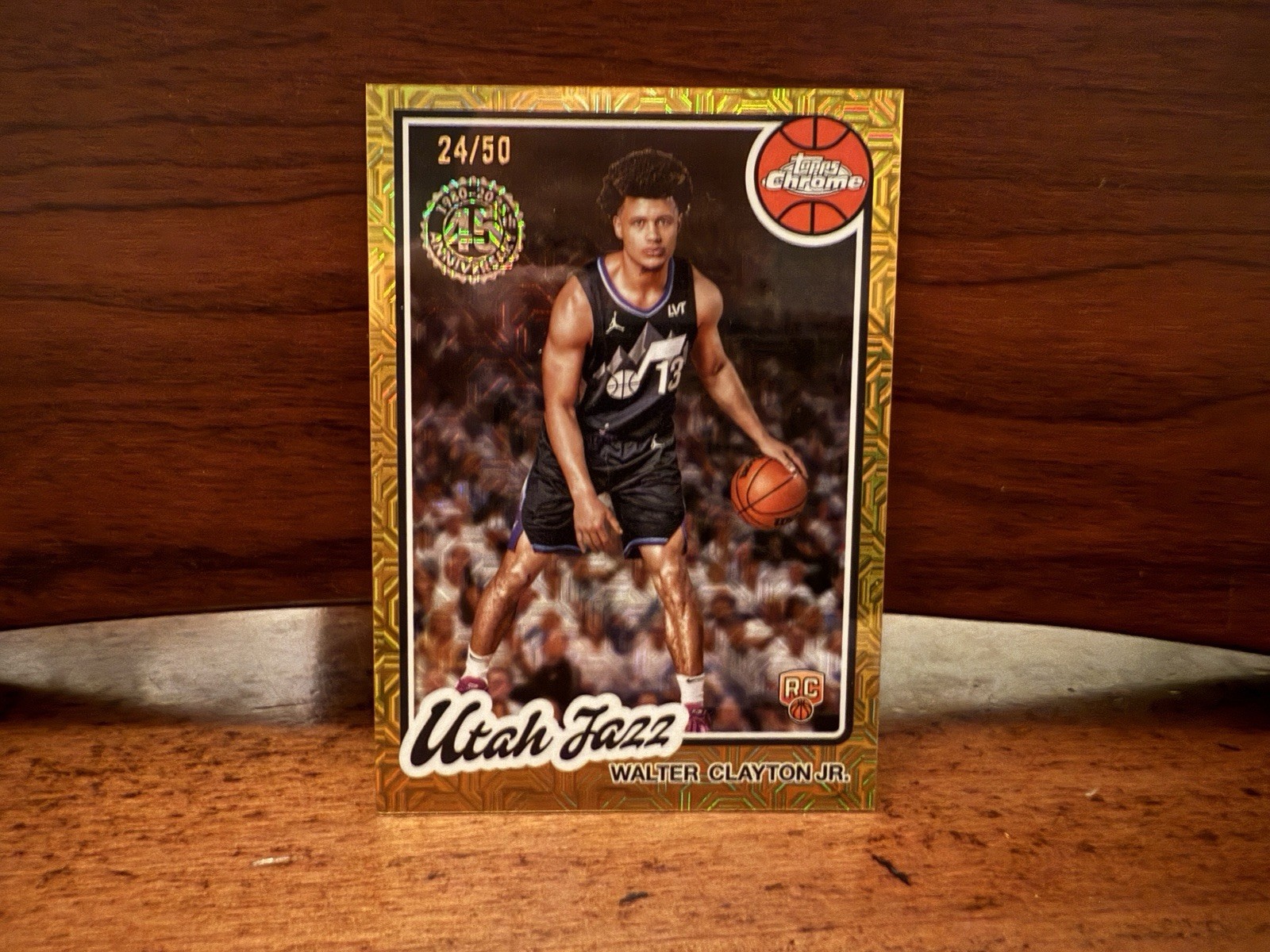 2025 Topps Walter Clayton Jr Rookie Card Gold Mojo Refractor #’d/50