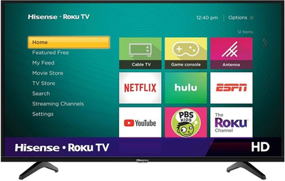 #ad Hisense 43quot; Class 1080p 60Hz LED Roku Smart TV 43H4030F4 $144.99