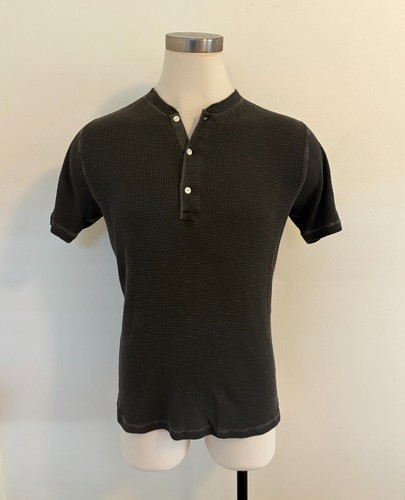 RRL Ralph Lauren Double RL Kurzarm Thermo Waffel Henley Hemd (Größe: L)
