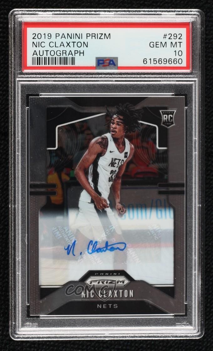 2019 Prizm Signatures Nic Claxton Nicolas #292 PSA 10 GEM MT Rookie Auto RC 3e0