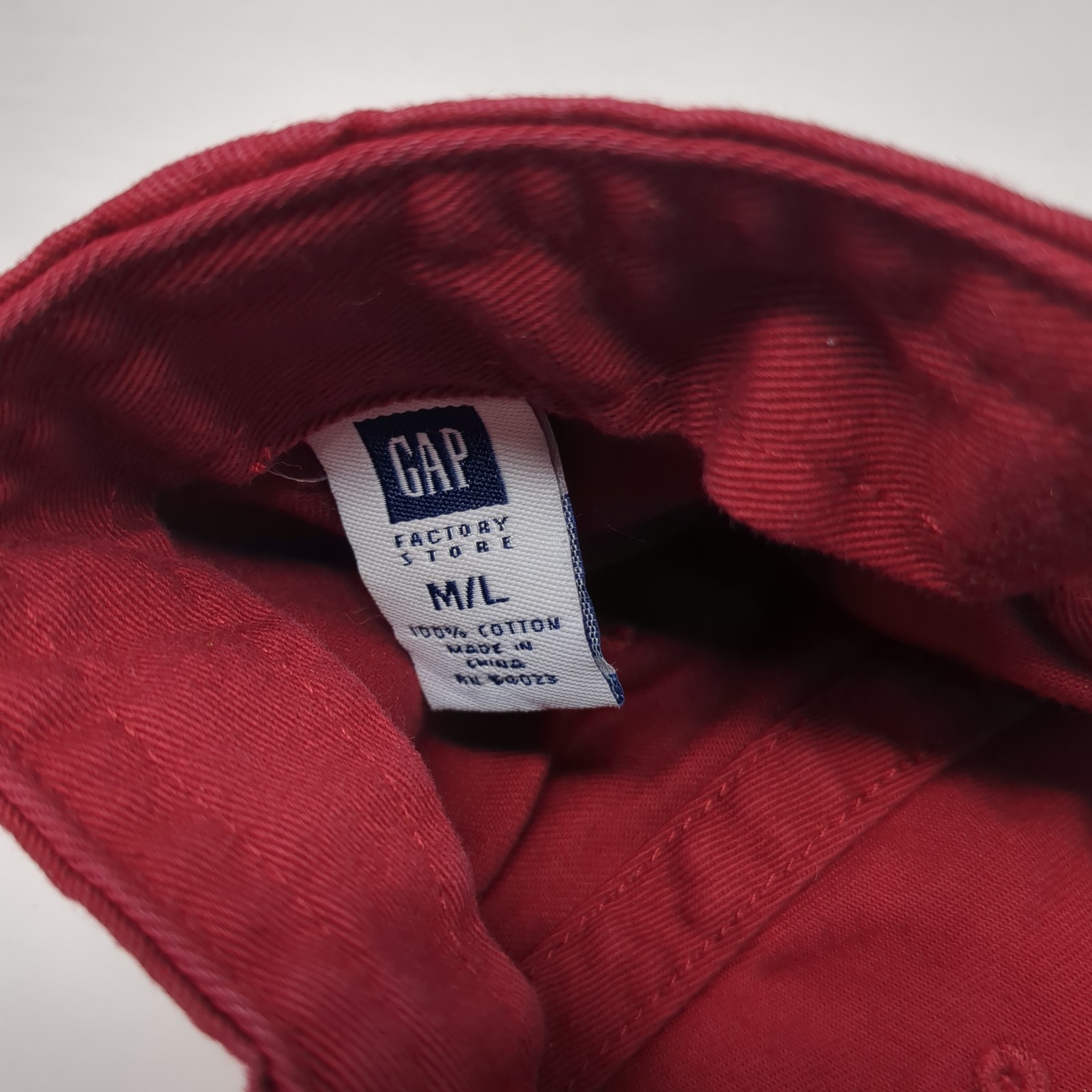 Gap Slideback Baseball Cap Red Large Adjustable E… - image 9