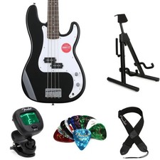 Squier Sonic Precision Bass Essentials Bundle - Black