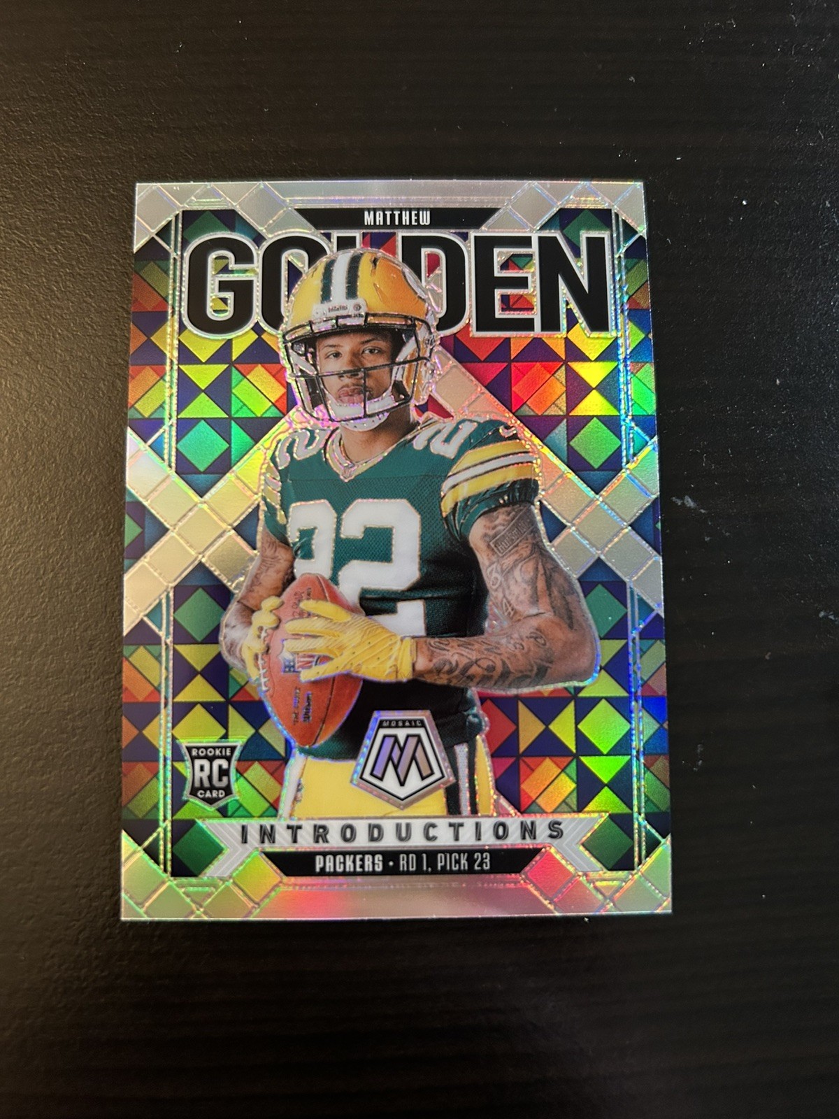 2025 Panini Mosaic Introductions Matthew Golden RC Silver Mosaic Prizm Rookie