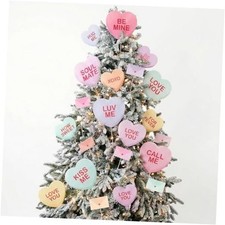 Valentine's Day Decorations Tree Picks 18 Pcs Large Conversation Hearts Picks
