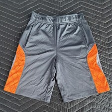 Jumping Beans Boys Colorblock Mesh Athletic Shorts Gray Orange Size 6 Polyester