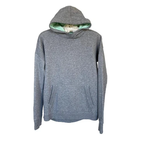 VETEMENTS Felpa con cappuccio grigia manica lunga ragazza XL Champion come nuova colori accenti tasca